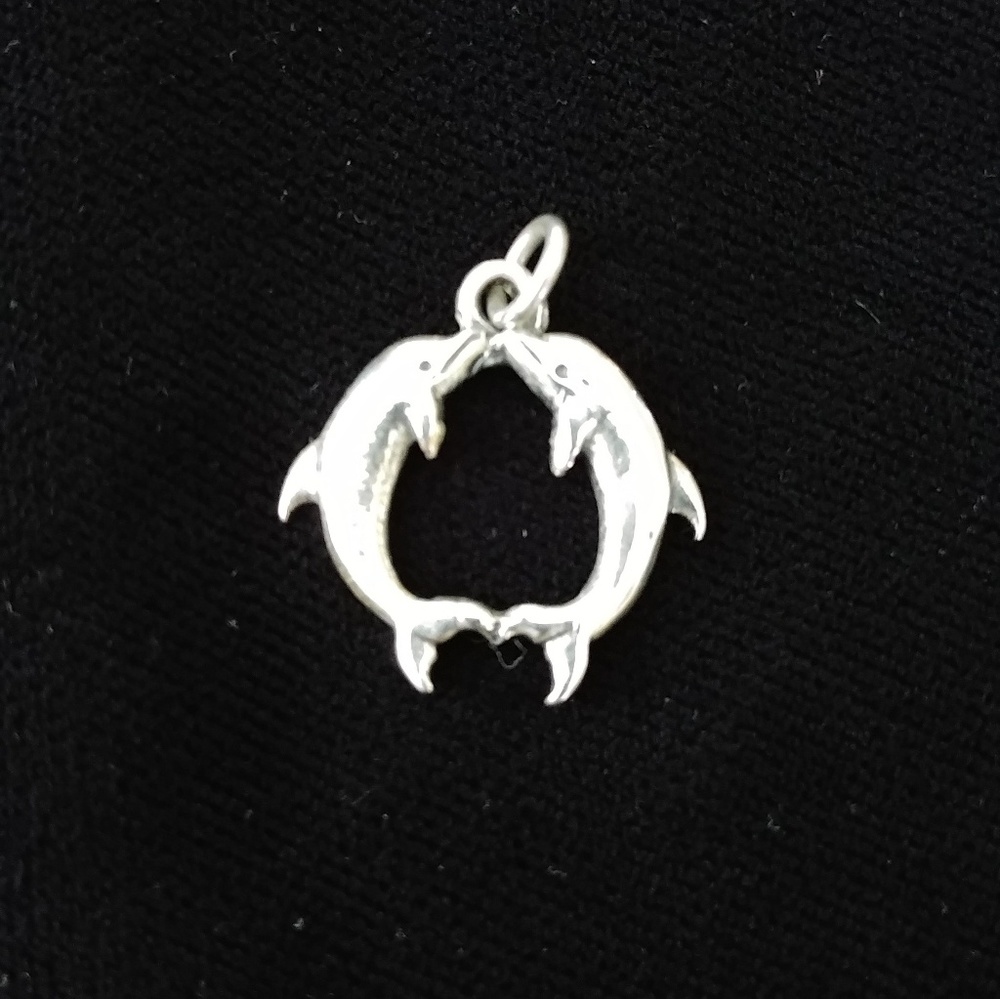 Sterling silver dolphin pendant